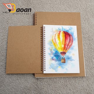 [Có sẵn] Sổ vẽ Sketchbook Basic giấy kem 130gsm vẽ chì, artline, màu nước lớp mỏng, không lem ++++