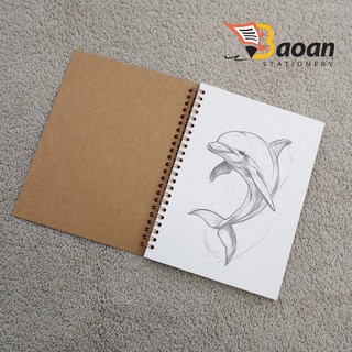 [Có sẵn] Sổ vẽ Sketchbook Basic giấy kem 130gsm vẽ chì, artline, màu nước lớp mỏng, không lem ++++