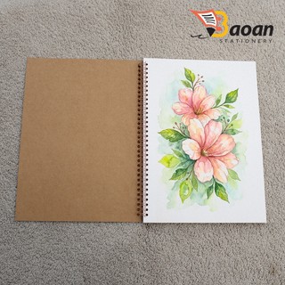 [Có sẵn] Sổ vẽ Sketchbook Basic giấy kem 130gsm vẽ chì, artline, màu nước lớp mỏng, không lem ++++