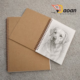 [Có sẵn] Sổ vẽ Sketchbook Basic giấy kem 130gsm vẽ chì, artline, màu nước lớp mỏng, không lem ++++