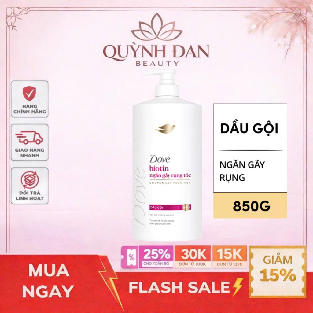 Dầu Gội Dove Ngăn Gãy Rụng Tóc 600G/880G