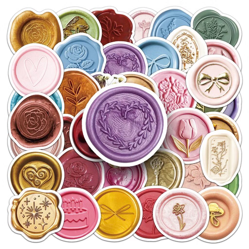 sticker tem con dấu