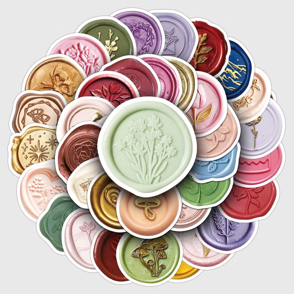 sticker tem con dấu