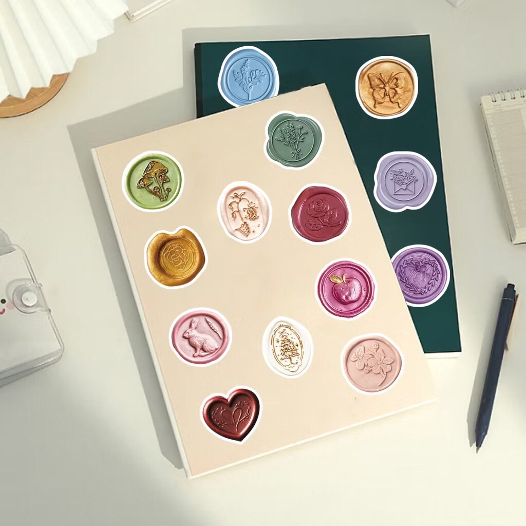 sticker tem con dấu