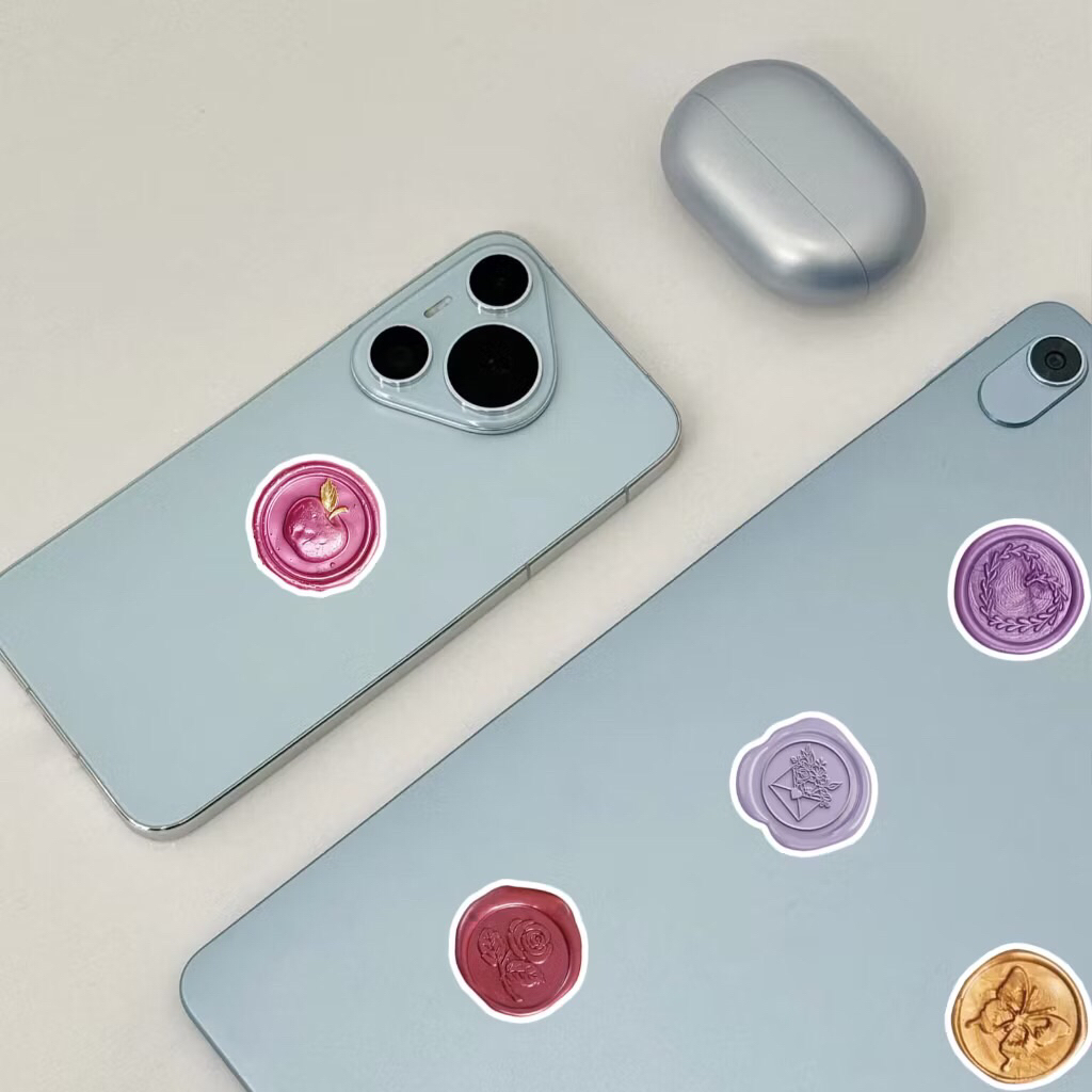 sticker tem con dấu