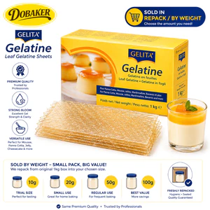 Gelita Gelatine Sheets Silver Grade – Pastry & Dessert – Professional Baking Ingredient DoBaker