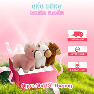 Gấu Bông Ngựa Nhỏ, Thú Nhồi Bông Mềm Mại, Thú Bông Ngựa Dễ Thương, Phù Hợp Trang Trí & Quà Tặng