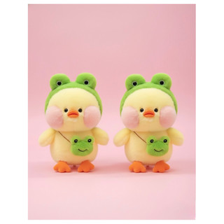 Gấu Bông Vịt Vàng Đội Nón Kèm Túi Mini Siêu Cute, Thú Nhồi Bông Mềm Mịn Cao Cấp, Quà Tặng Cho Bé