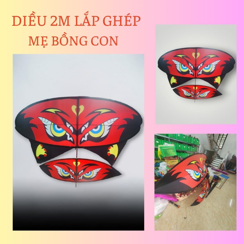 💥 Diều 2m Mẹ bồng con lắp ghép VIP 💥