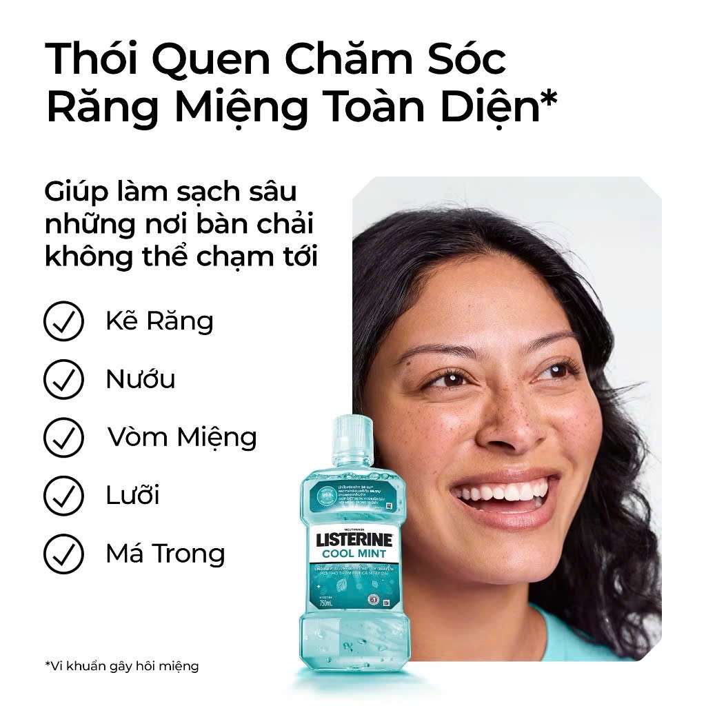Nước Súc Miệng Giữ Hơi Thở Thơm Mát Listerine