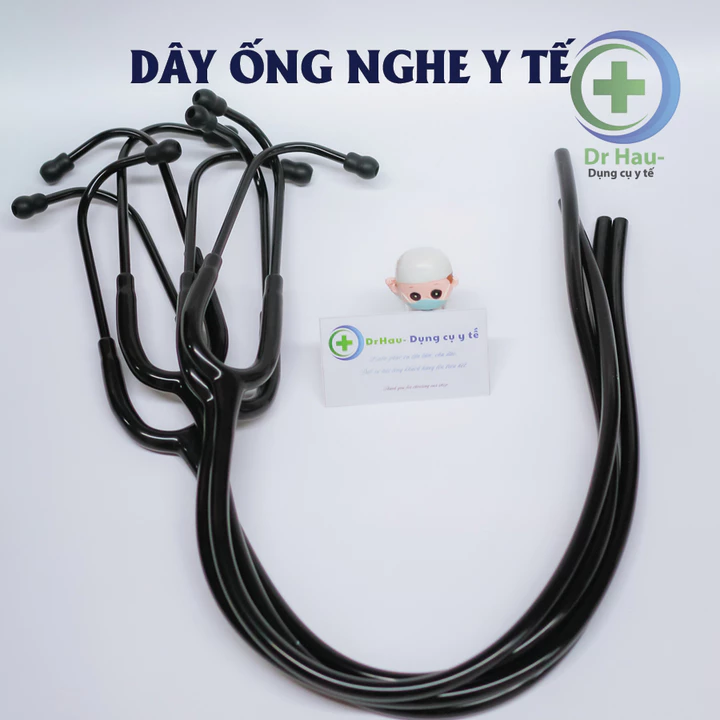 Dây ống nghe y tế thay thế dài 69cm làm bằng cao su đen bền dẻo phù hợp với nhiều loại ống nghe như Spirit, Littmann