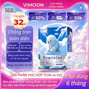 Băng Vệ Sinh Dạng Quần VIMOON - QUẦN ĐIỀU HOÀ Chống Tràn, Thấm Hút Tốt, Mỏng Nhẹ Thoáng Khí