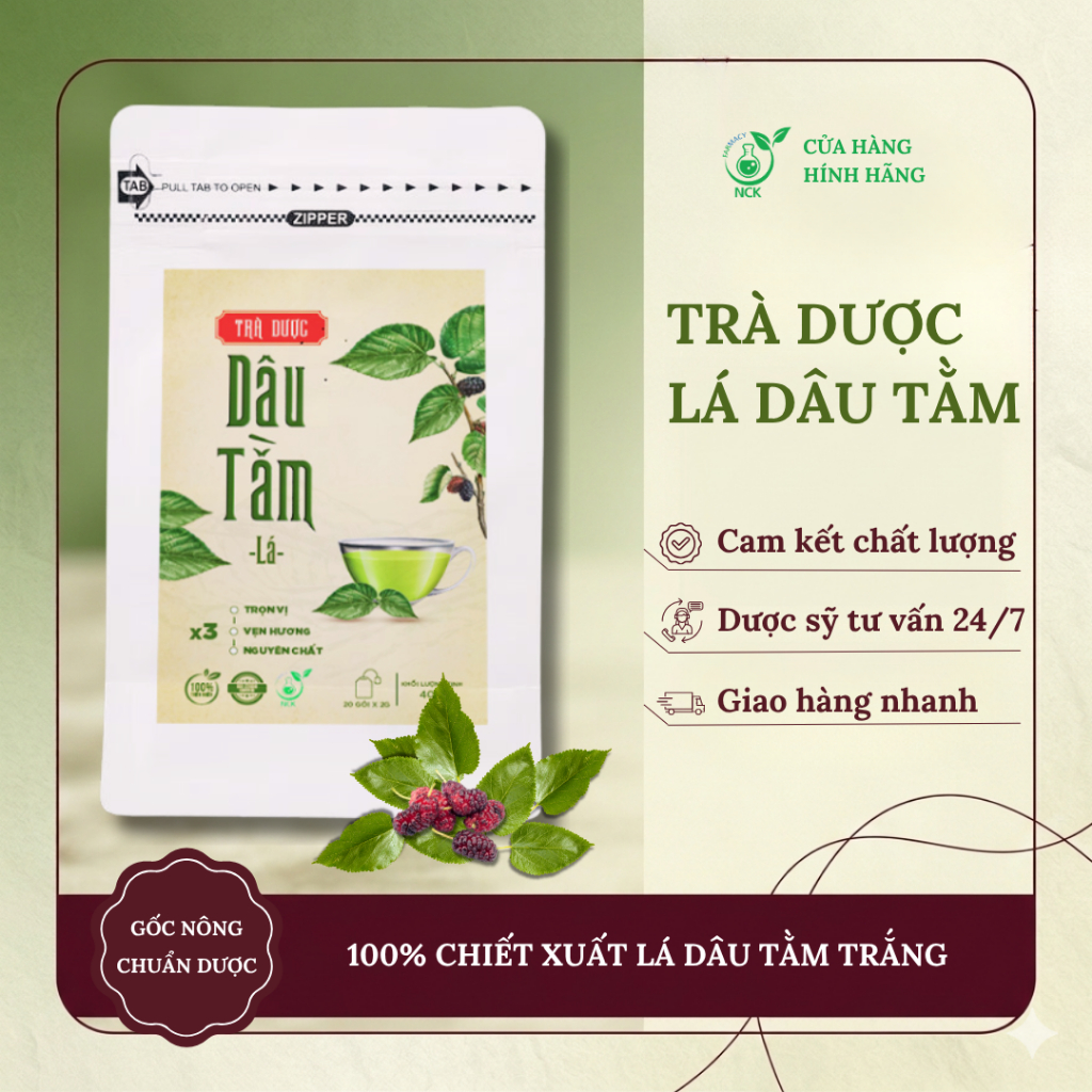 [NCK Farmacy] Trà Dâu Tằm Túi Lọc Thanh Nhiệt Giải Độc, Hỗ Trợ Cải Thiện Giấc Ngủ