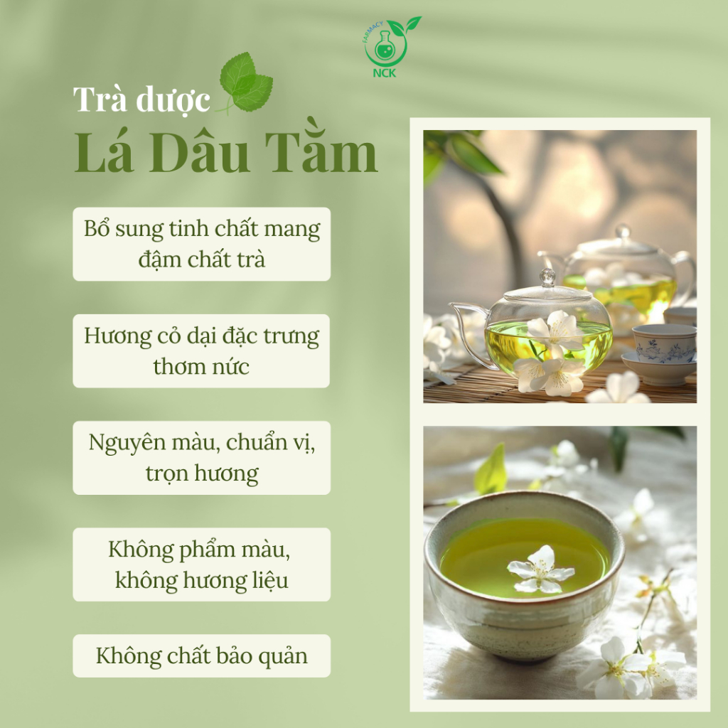 [NCK Farmacy] Trà Dâu Tằm Túi Lọc Thanh Nhiệt Giải Độc, Hỗ Trợ Cải Thiện Giấc Ngủ