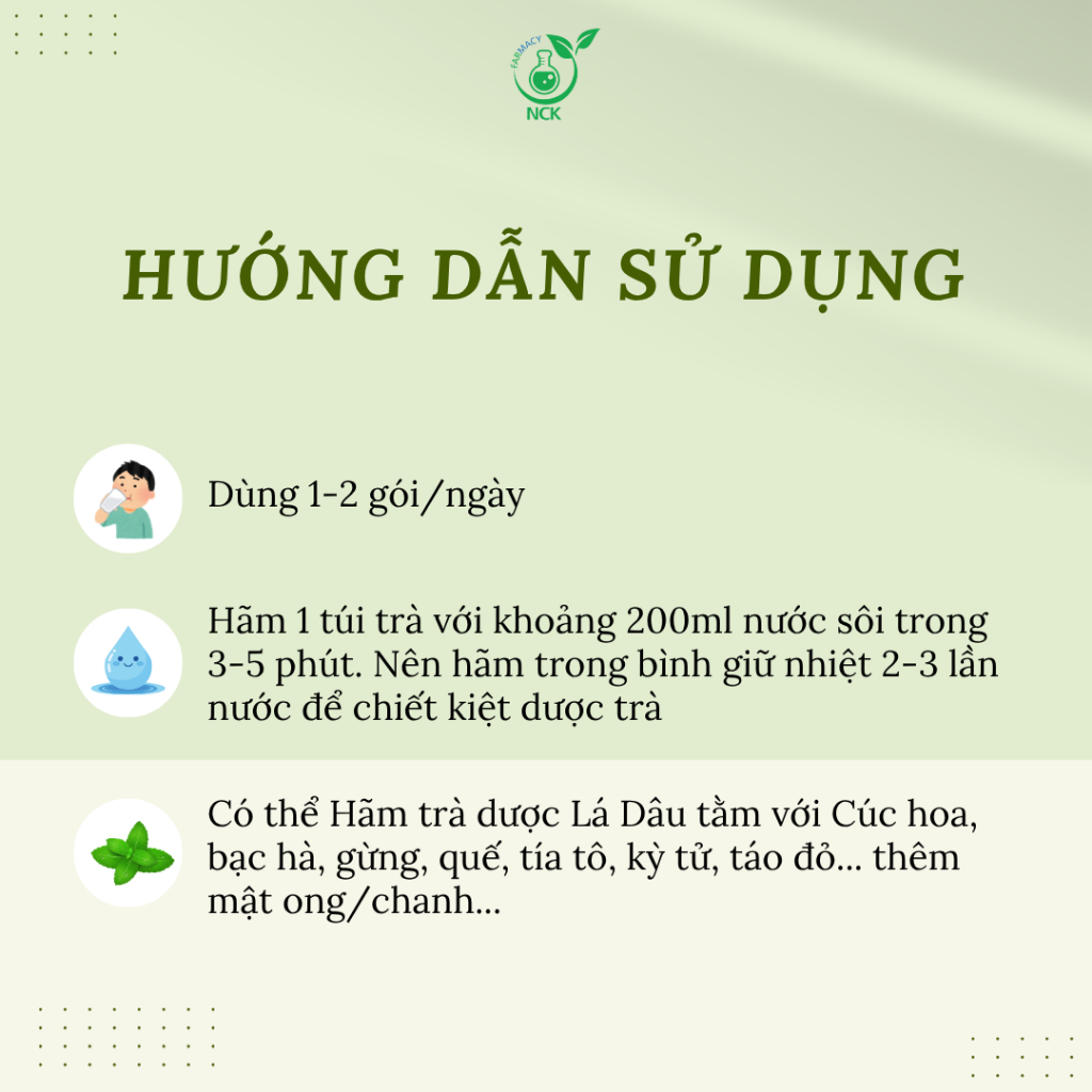 [NCK Farmacy] Trà Dâu Tằm Túi Lọc Thanh Nhiệt Giải Độc, Hỗ Trợ Cải Thiện Giấc Ngủ