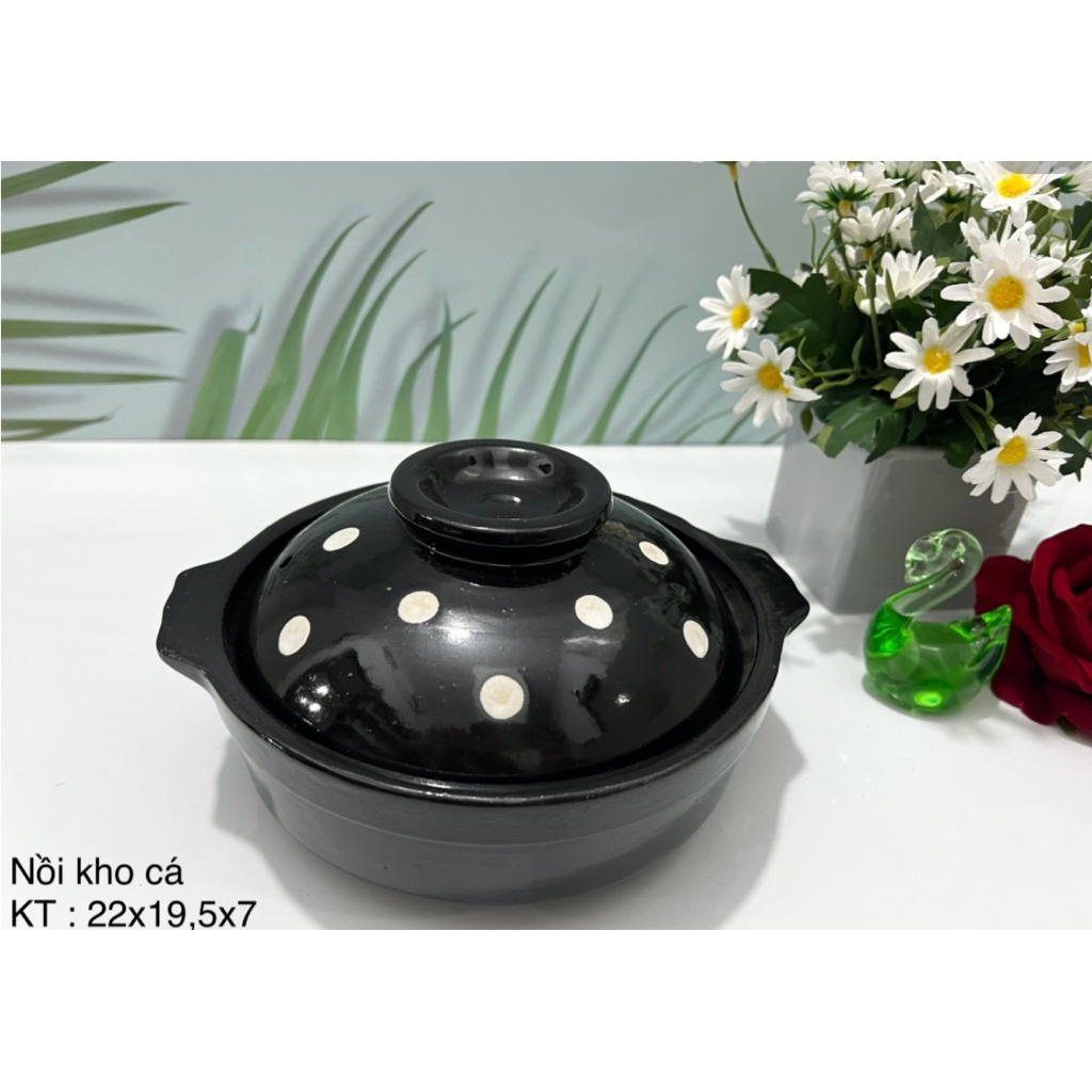 (Ảnh thật) Nồi Gốm Nhật chịu nhiệt tốt hoa văn tinh tế/ Gốm Nhật hàng tuyển