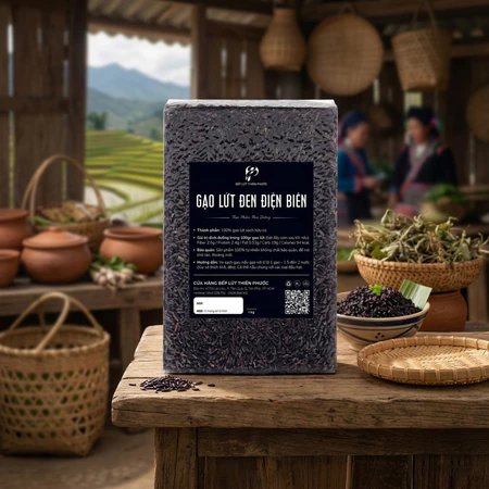 Combo 5 Kí Gạo Lứt Đen Dẻo Điện Biên (LOẠI NGON) - Gạo Lứt Đen Hữu Cơ Cho Người Ăn Kiêng Giảm Cân