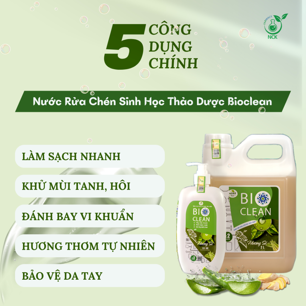 [NCK Farmacy] Nước Rửa Chén Sinh Học Sạch Dầu Mỡ Không Hại Da Tay An Toàn Cho Gia Đình
