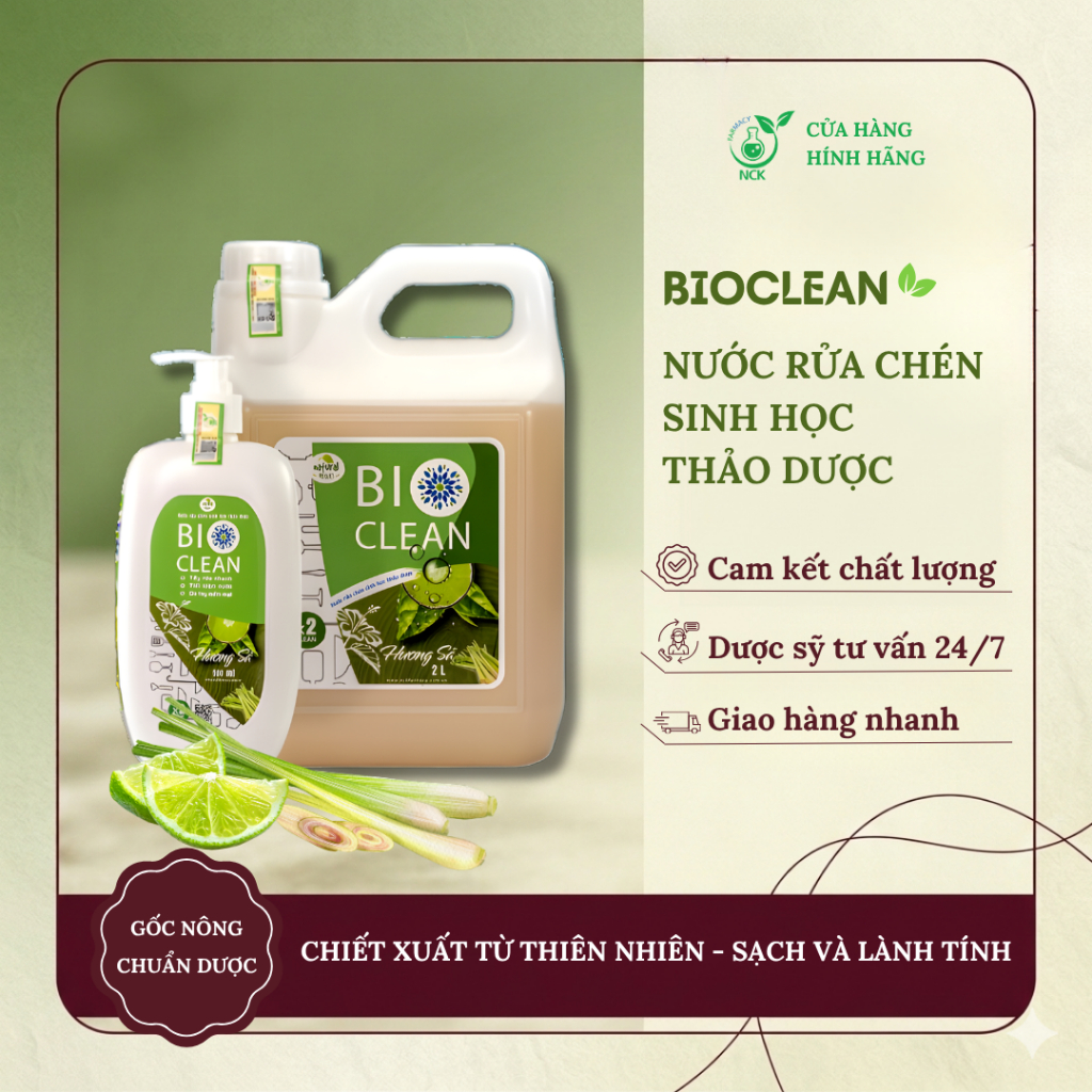 [NCK Farmacy] Nước Rửa Chén Sinh Học Sạch Dầu Mỡ Không Hại Da Tay An Toàn Cho Gia Đình