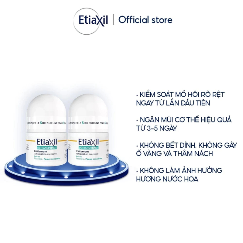 Lăn Khử Mùi Etiaxil Giảm Mồ Hôi Chính Hãng Pháp - 15ml