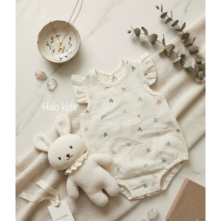 Body xô muslin bèo tay siêu thoáng cho bé gái