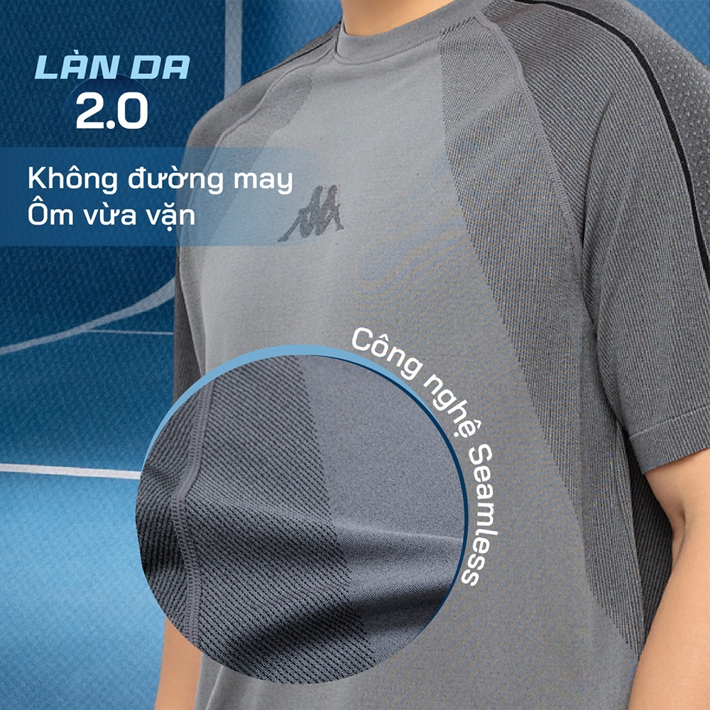 Áo Thun Tay Ngắn Nam KAPPA Form Dáng Tiêu Chuẩn Regular Fit Công Nghệ Seamless Không Đường May Kháng Khuẩn 37247KW | BigBuy360 - bigbuy360.vn