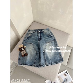 Quần Sooc Jean Ngố Nữ Ống Rộng QCCC Cao Cấp