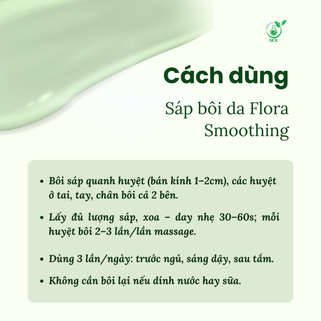 [NCK Farmacy] Sáp Bôi Da Thảo Dược Flora Soothing Giữ Ấm Giảm Ho Sổ Mũi Làm Dịu Da Cho Trẻ Nhỏ