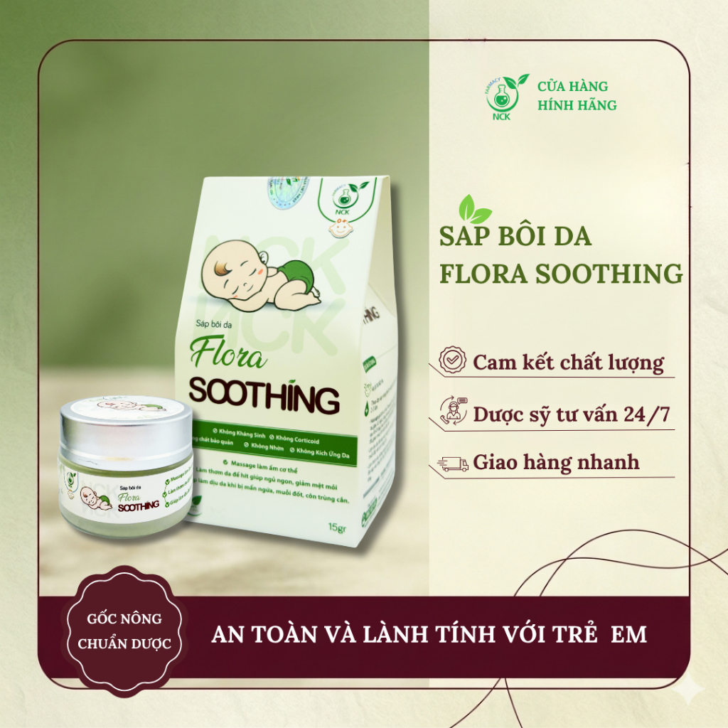 [NCK Farmacy] Sáp Bôi Da Thảo Dược Flora Soothing Giữ Ấm Giảm Ho Sổ Mũi Làm Dịu Da Cho Trẻ Nhỏ