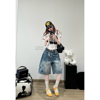 Quần Ngố Jean Nữ Tag Đen Cạp Cao QCCC Cao Cấp