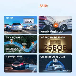 Camera hành trình 70mai Dash Cam A410 [TẶNG VIETMAP] - Bản quốc tế, hỗ trợ Tiếng Việt, BH 12 tháng