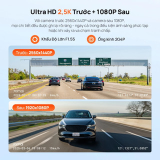 Camera hành trình 70mai Dash Cam A410 [TẶNG VIETMAP] - Bản quốc tế, hỗ trợ Tiếng Việt, BH 12 tháng