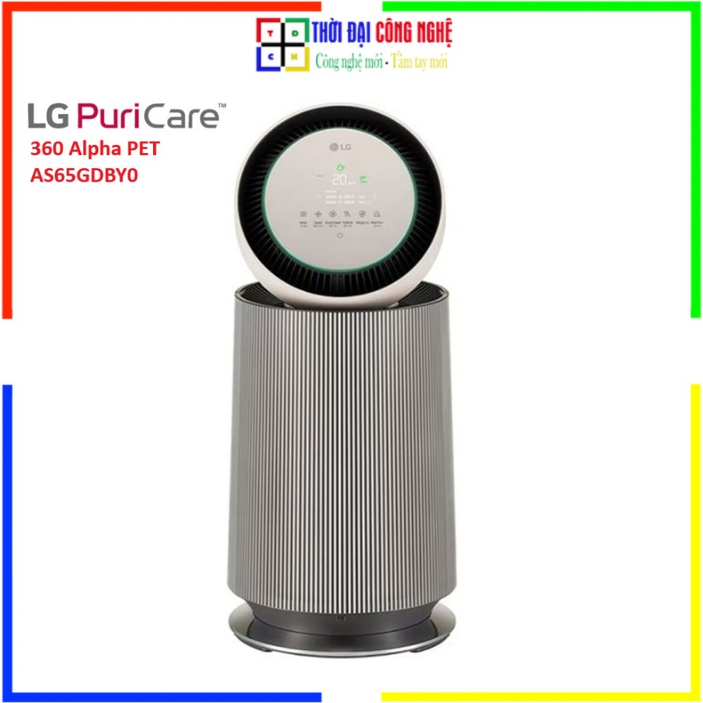 Máy Lọc Không Khí LG PuriCare 360 Alpha PET AS65GDBY0 | Diệt Khuẩn UVnano - Chuyên Cho Thú Cưng - Bảo Hành 12 Tháng