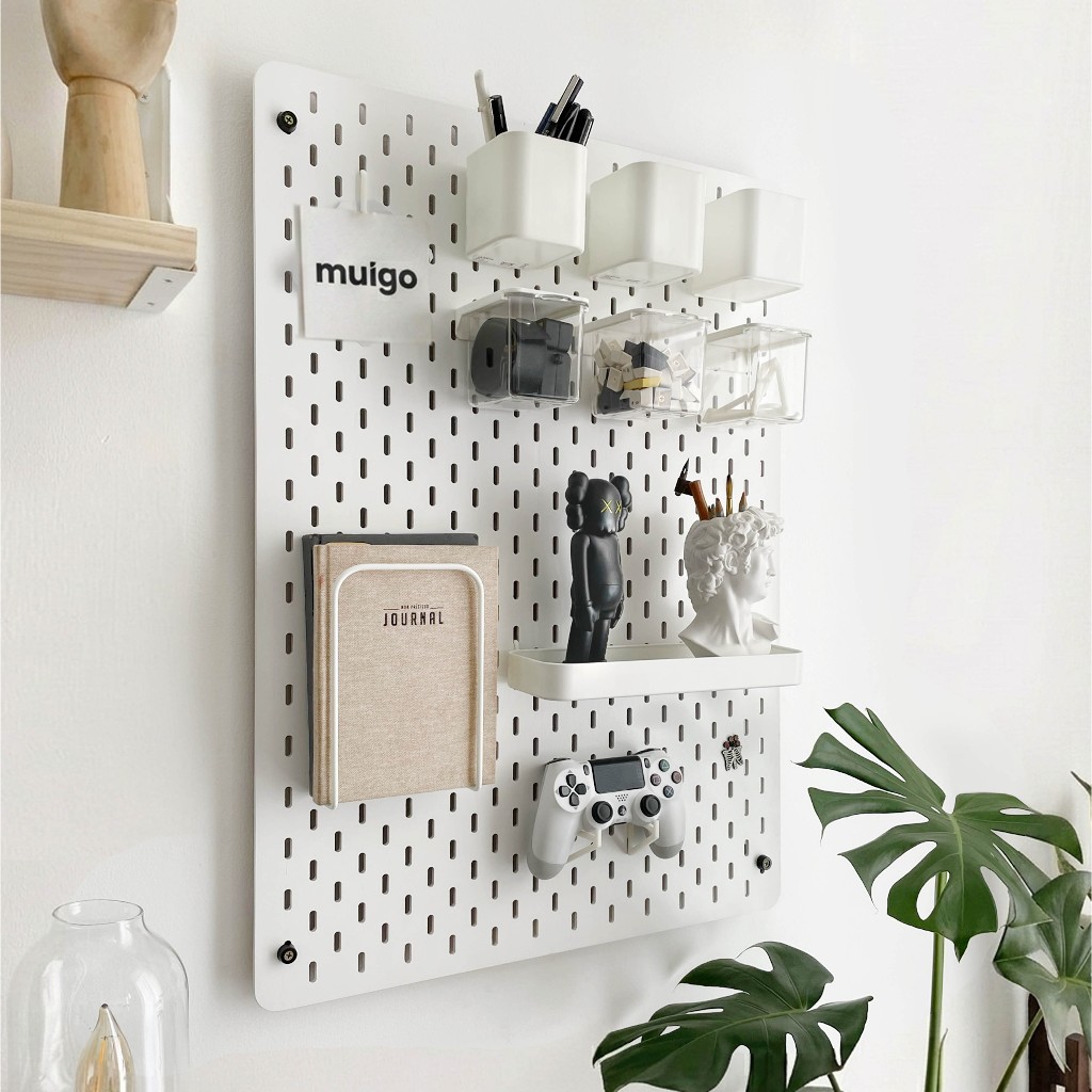 [Tặng phụ kiện] BẢNG PEGBOARD NHỰA TREO TƯỜNG CAO CẤP | Bảng Lỗ Decor Tiện Dụng, Tối Ưu Không Gian