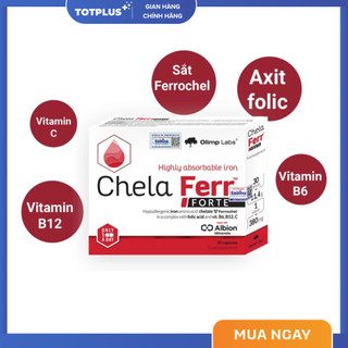 Chela Ferr Forte - Bổ Sung Sắt Hữu Cơ Dễ Hấp Thu, Acid Folic Cho Bà Bầu, Sau Sinh & Người Có Nhu Cầu