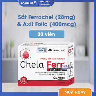 Chela Ferr Forte - Bổ Sung Sắt Hữu Cơ Dễ Hấp Thu, Acid Folic Cho Bà Bầu, Sau Sinh & Người Có Nhu Cầu