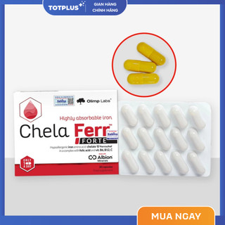 Chela Ferr Forte - Bổ Sung Sắt Hữu Cơ Dễ Hấp Thu, Acid Folic Cho Bà Bầu, Sau Sinh & Người Có Nhu Cầu