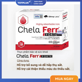 Chela Ferr Forte - Bổ Sung Sắt Hữu Cơ Dễ Hấp Thu, Acid Folic Cho Bà Bầu, Sau Sinh & Người Có Nhu Cầu