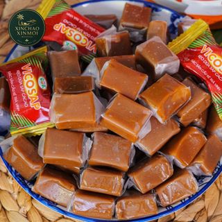 [25.06] Kẹo dừa sáp vị Cacao VICOSAP đặc sản Trà Vinh (Gói 100g)