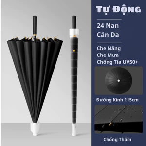 Ô Dù Tự Động Cỡ LớN Loại 24 Nan Vải Chống Thấm Đi Mưa, Thuận Tiện Cho Cả Gia ĐÌnh
