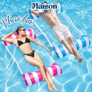 Phao Nằm Lưới Thư Giãn Cao Cấp Có Gối Hơi MAISON, Ghế Phao Gấp Gọn Chống Lật Đi Biển Hồ Bơi