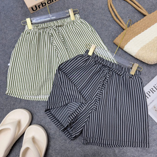 Quần Short Bigsize Nữ Kẻ Sọc Dọc Năng Động Mặc Mát Lưng Chun Co Giãn Dễ Phối Đồ Q581