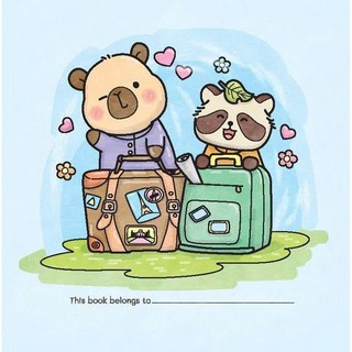 Sách Tô Màu dành cho mọi lứa tuổi Capy Holiday Cute &Comfy Coloring Book 72 Trang bìa nhũ, gáy lò xo