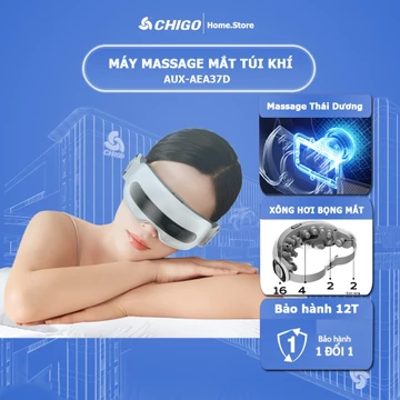 Máy massage mắt Aux AEA37D Chigo.home 16 đầu massage thư giãn mắt, Mát xa mắt tích hợp phun hơi nước giảm mỏi mắt