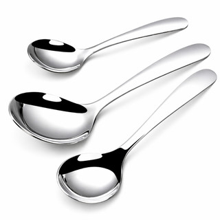 ( hàng tốt nên mua ) Muỗng ăn cơm ăn súp dáy tròn M4 inox 304 có 3 size nhỏ trung lớn loại tốt