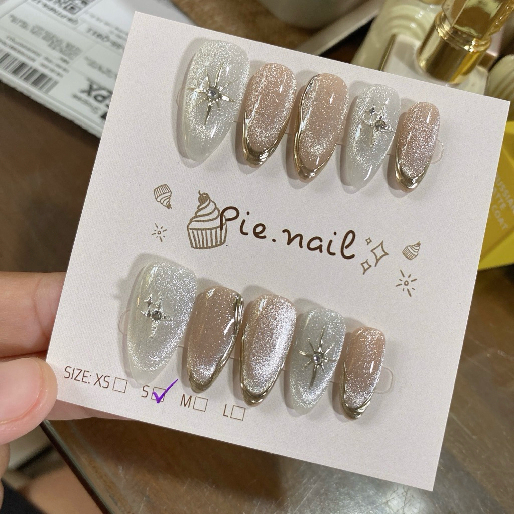 427. nailbox mắt mèo kim cướng trắng, nude
