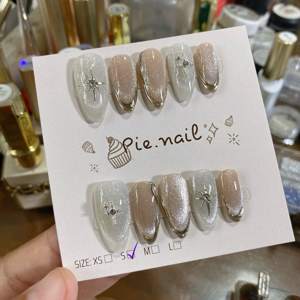 427. nailbox mắt mèo kim cướng trắng, nude