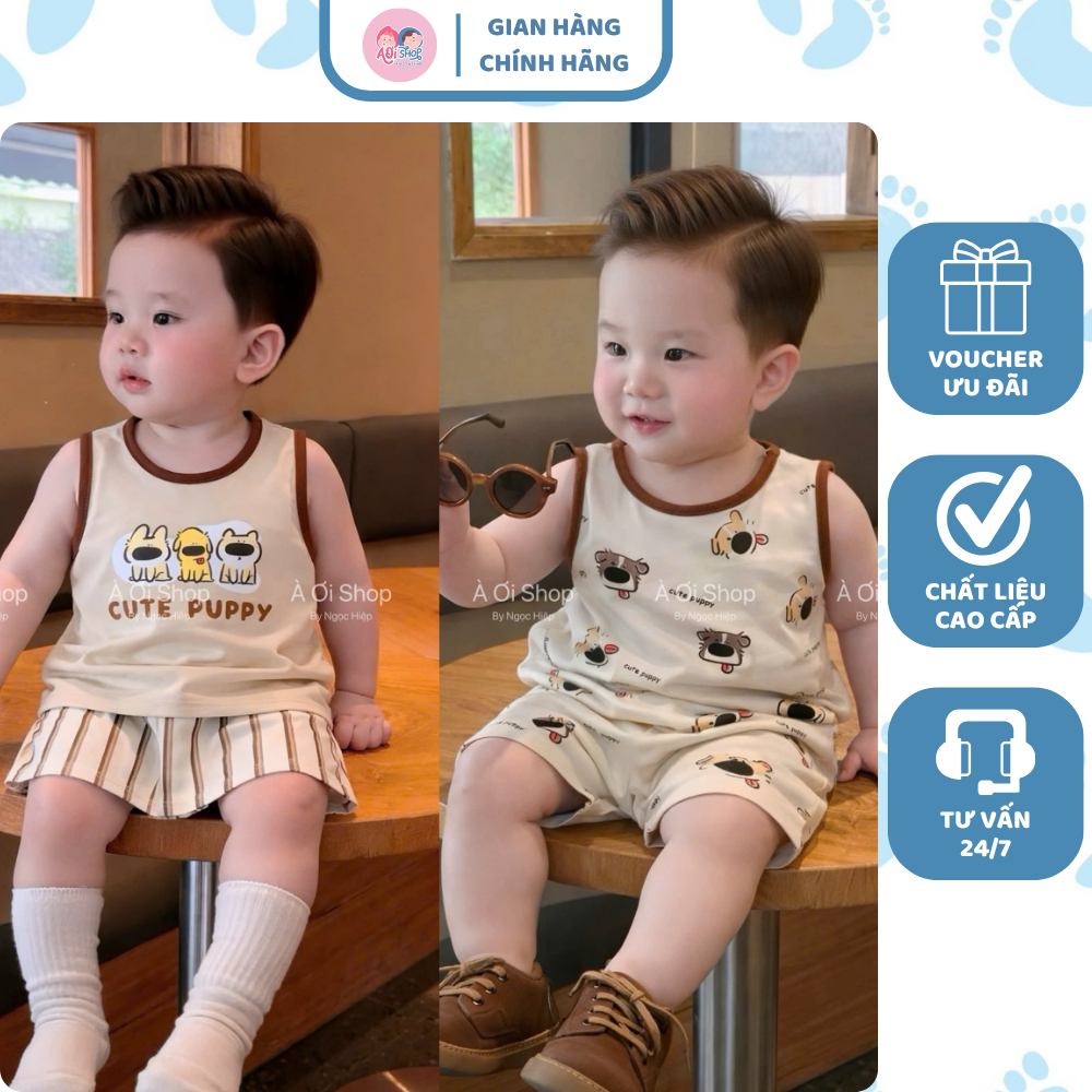 [À ƠI SHOP] D18- set 2 bộ ba lỗ mặt chó lẻ lưỡi - a100.370