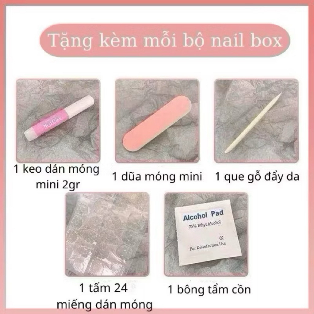 ( hỏa tốc) NAIL BOX THẠCH OMBRE NẶN HOA NỔI