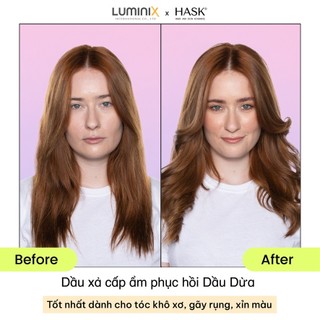 Dầu Xả HASK Coconut Oil Chiết Xuất Dầu Dừa 473ml - Cấp Ẩm Phục Hồi Chuyên Sâu, Giúp Tóc Mềm Mượt Chắc Khoẻ [34158AC]